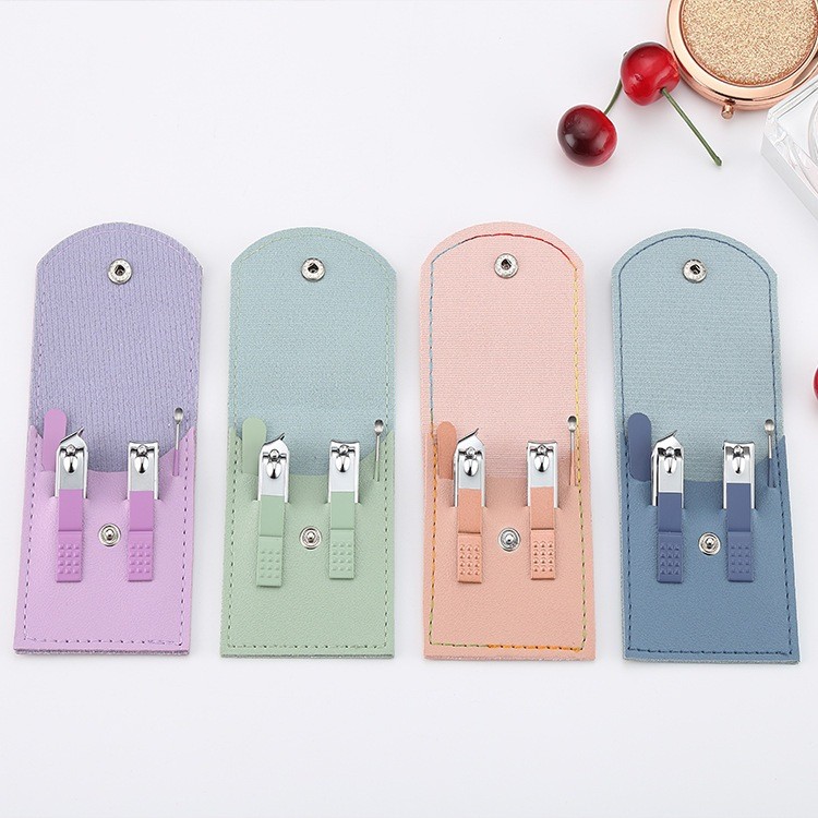 [GROSIR ATK] 1 SET ISI 4 TOOLS MANICURE & PEDICURE LENGKAP FREE POUCH TRAVEL FRIENDLY LG