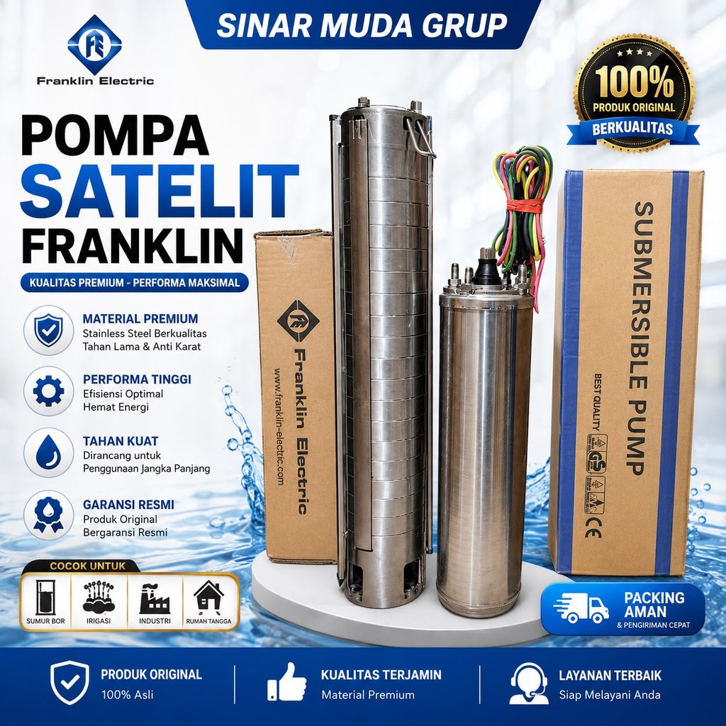 Pompa satelit Franklin 10hp 4inch 3phase 4DFS8/44