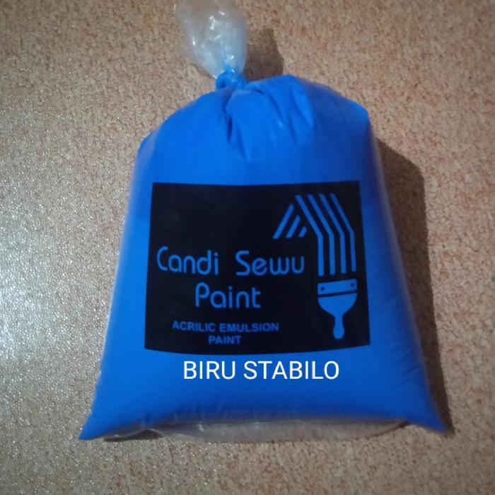 CAT TEMBOK 1KG KWALITAS SUPER WARNA BIRU STABILO