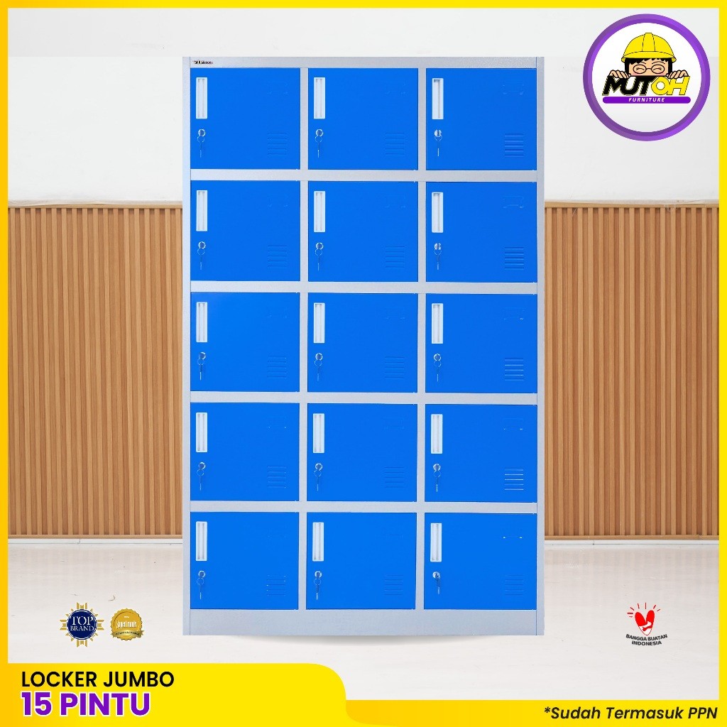 MUTOH PREMIUM | Locker besi 15 pintu besar lemari loker helm loker besi 15 pintu