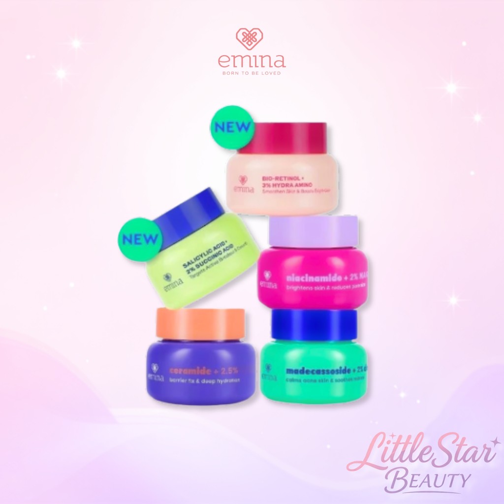 Emina Water Gel Moisturizer 30g Mencerahkan Kulit Mengurangi Flek Hitam 48 Jam Menjaga Kelembapan