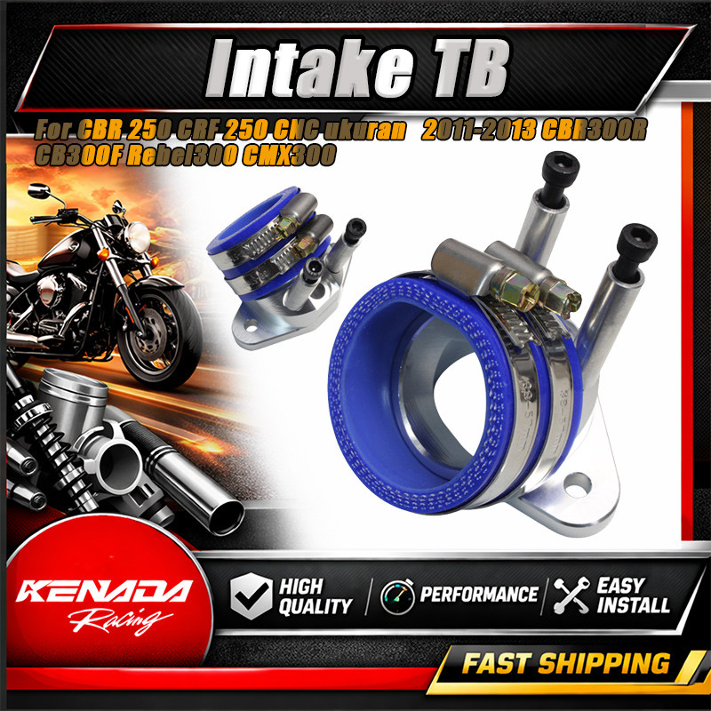 KENADA RACING Intake TB Double  30/32/36 /40MM Jet  CBR 250 CRF 250 CNC ukuran   2011-2013 CBR300R C