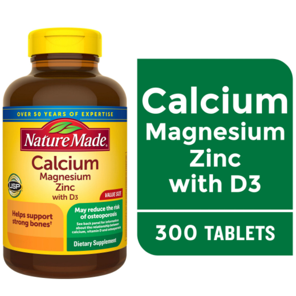 Nature Made Calcium Magnesium Zinc 300 tablets
