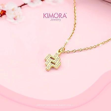 Kimora - Kalung Titanium Wanita Zodiac Glow Klt457 - AQUARIUS - GOLD