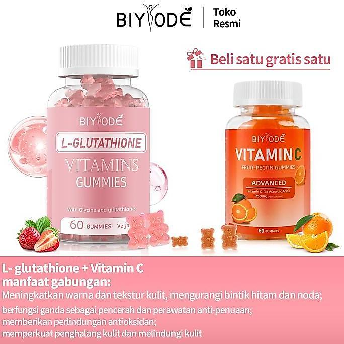 Wkwkw- Biyode Fda/Halal Glutathione Glutathione+Collagen Drinks/Vitamin/Minyak Lkan/Daun Kelor | Pem