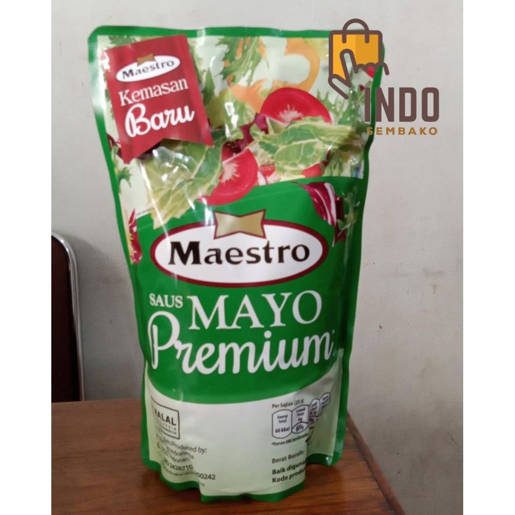

Maestro Mayonnaise 1kg dus isi 10/ Saos Mayo pouch/ Mayones Mayonais 1kg dus
