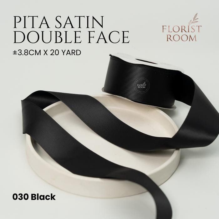 

Pita Satin Double Face ±3.8cm x 20yard - 030 Black