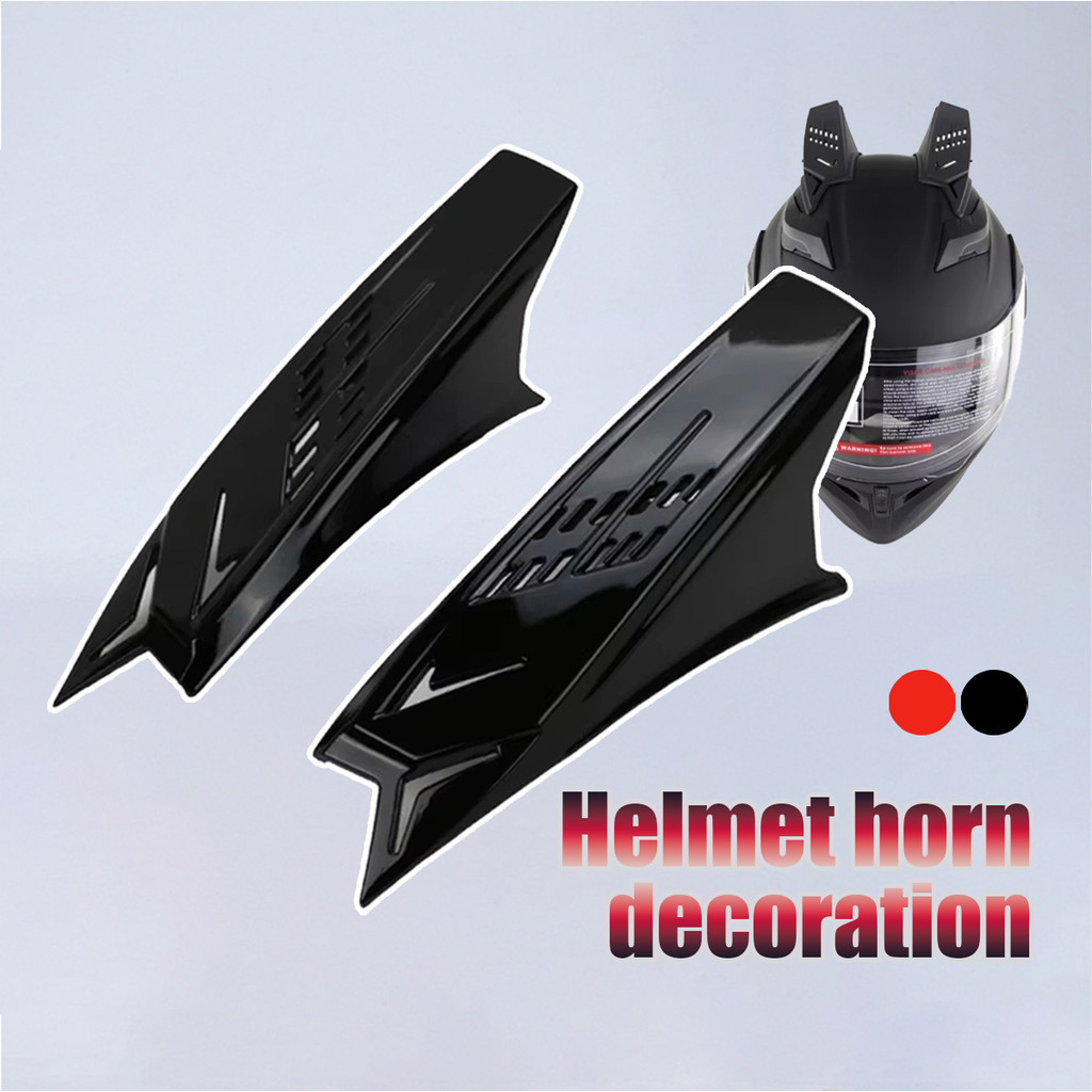 1 Pasang tanduk helm edisi motor bergaya cyberpunk Kreatif Aksesoris Dekorasi