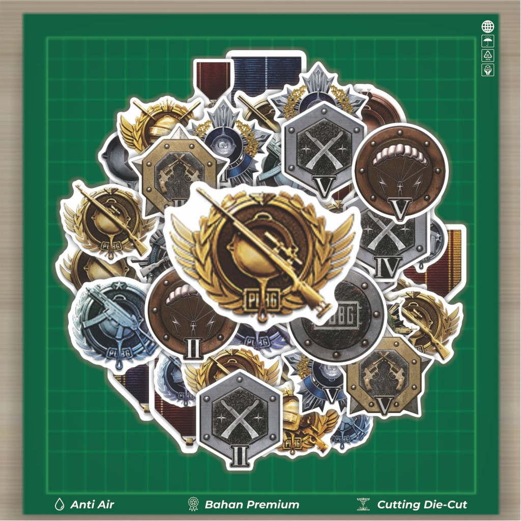 

HOT 50 PCS STIKER Stiker Game PUBG MEDALS Stiker Fashion Cars Decal Dingin Kartu Album Custom Vinyl Anti Air- Sticker Aesthetic Buku Journal Koper Casing HP Tablet Laptop Helm Motor Botol Minum