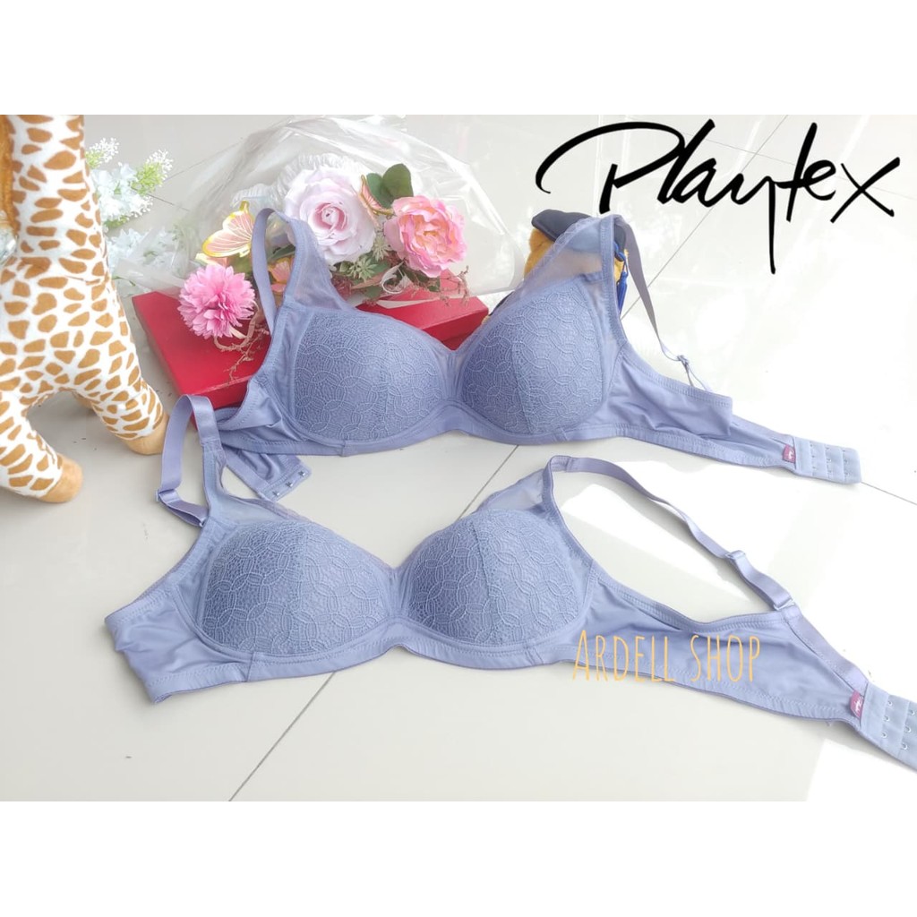 DP Playtex Bra Wanita Tanpa Kawat Wireless Busa Tipis Lavender 36C WL