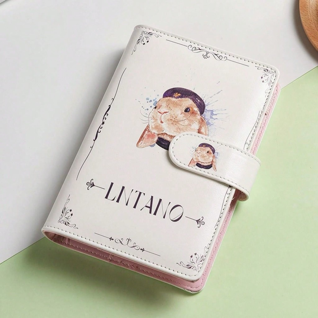 

A6 PU leather binder economy 6-ring notebook, personal notebook binder cover, can be used for cash budget storage shell