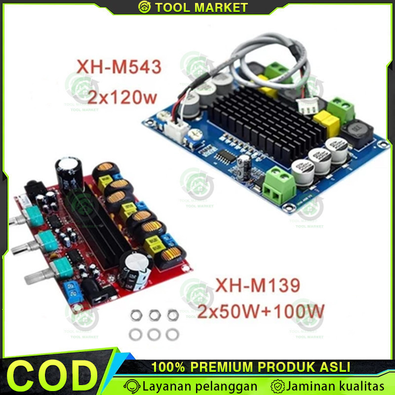 M139 M543 Kit Power Amplifier Class D DIGITAL AUDIO TPA3116D2 12-24V 2x50W+100W 2x120W Stereo Subwoo