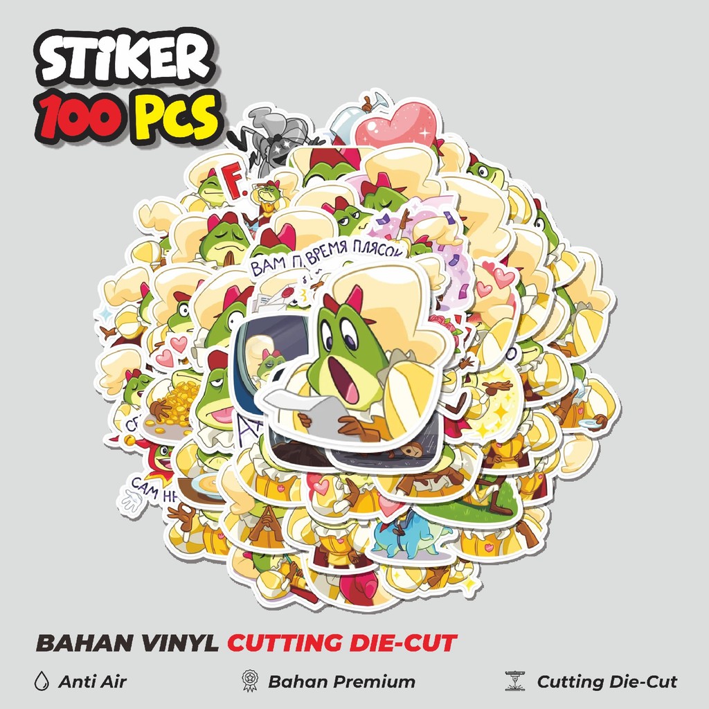 

Terbaru! 50 pcs Stiker Funny Karakter Jeanlouis The Frog Dekorasi Lucu Kreatif untuk Notebook, Skateboard, HP