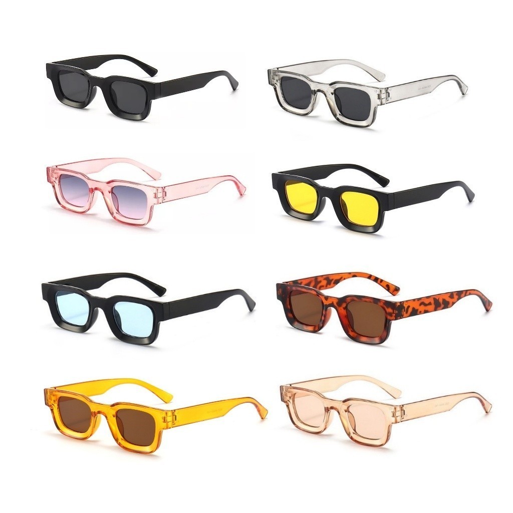 KACAMATA PERSEGI - Kaca Mata Vintage Pria Wanita Fashion Anti Radiasi Kekinian Murah Medan - TINGKLO