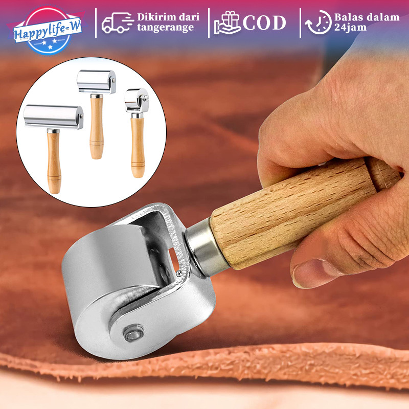 

Roller Press Penggiling Rata Alat Press Kulit Profesional Edge Glue Laminating Tools Untuk Jahit Kulit Leather Craft