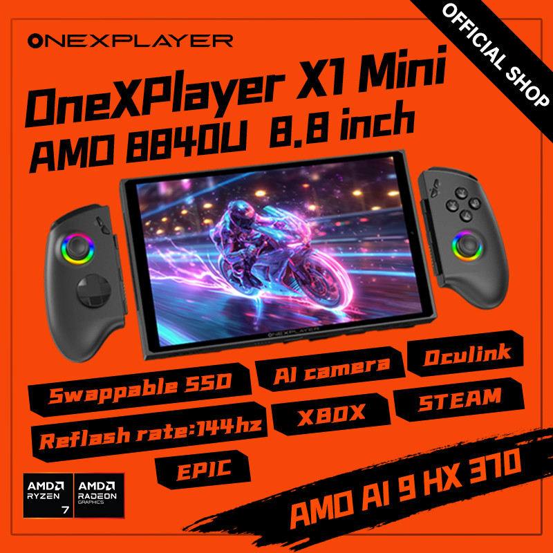 New OneXPlayer X1mini 8.8 Inch AMD 8840u AMD AI9 HX 370 Oculink Laptop Video Game Portable Gaming Co