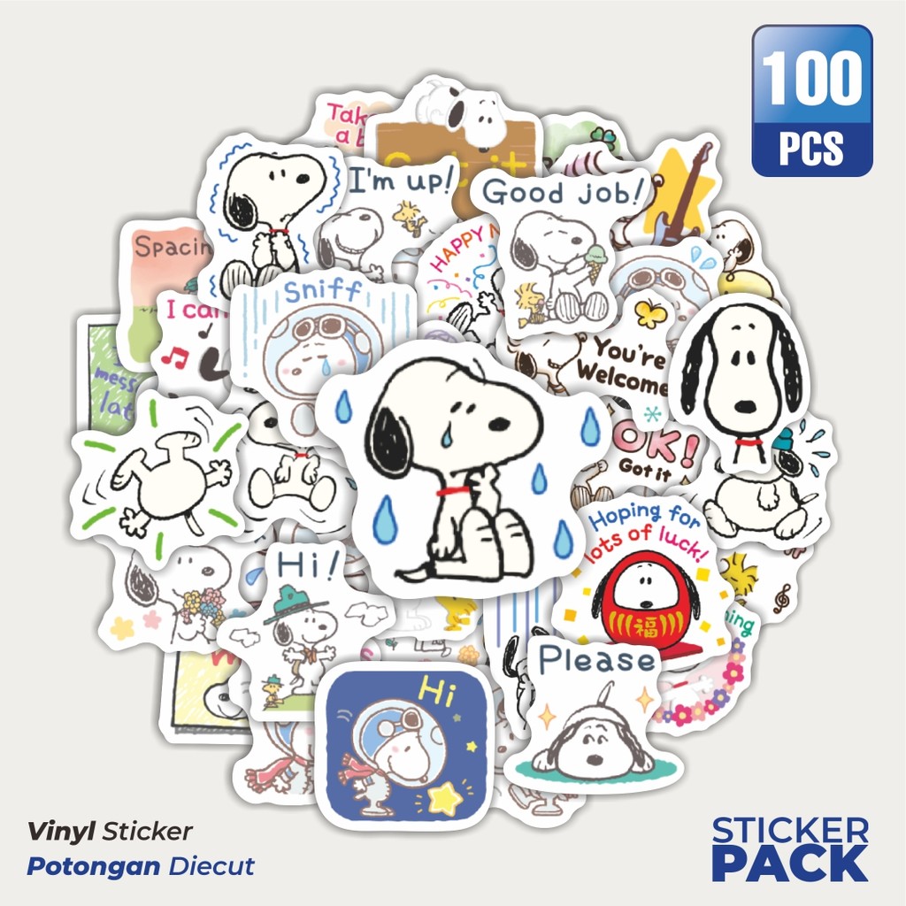 

Terbaru! 50 pcs Stiker Kartun Snoopy V41 Dekorasi Lucu Kreatif untuk Notebook, Skateboard, HP