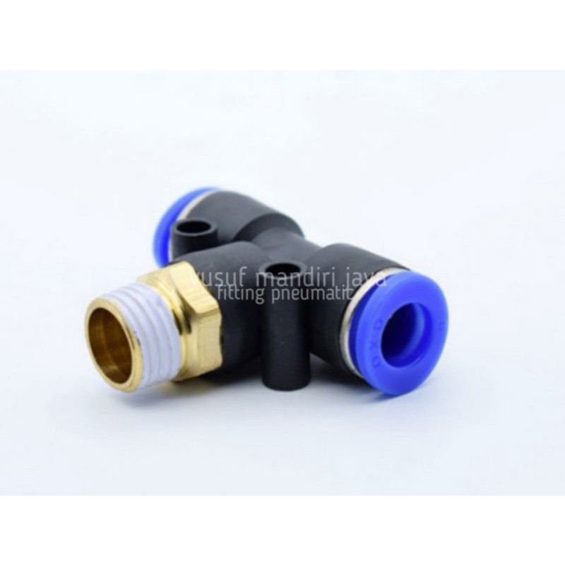 fiting pneumatic-sambungan selang T 8mm-3/8"