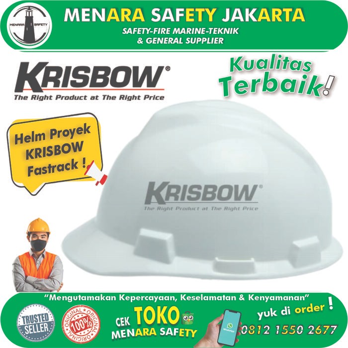 Promo Helm Safety Proyek KRISBOW / Helm Proyek KRISBOW - Putih