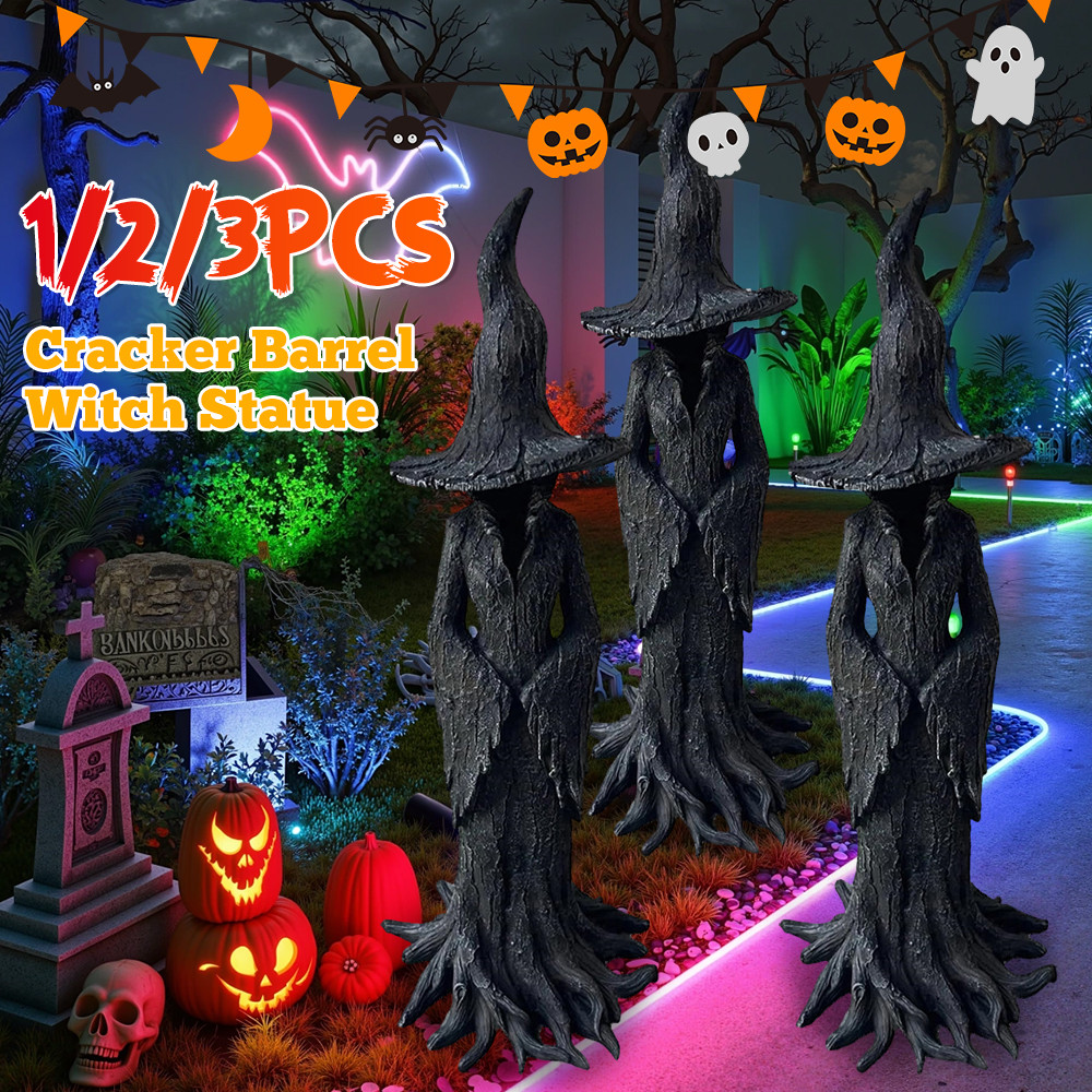 

1/2/3PCS Halloween Cracker Barrel Wit Wear Resist Halloween Resin Figurine Retro Magician Decoration Halloween Desktop Decor ﻿