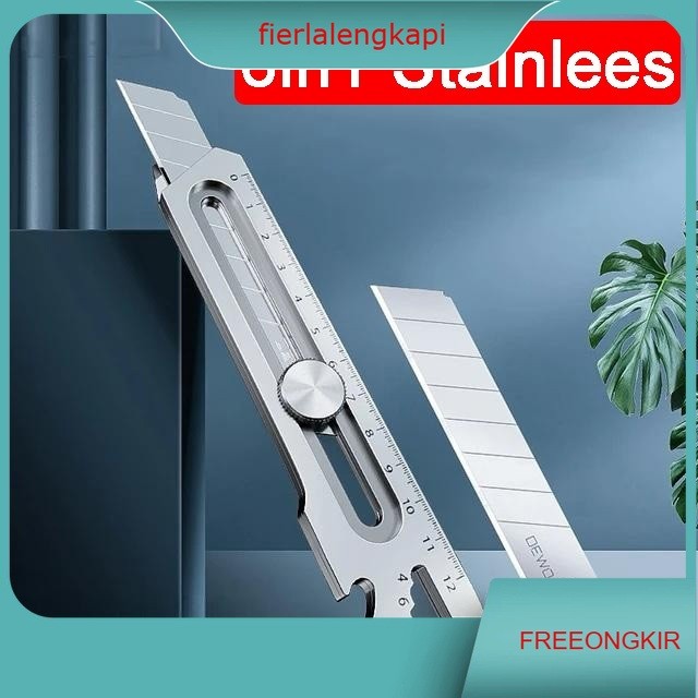 

6in1 Pisau Cutter 18mm multifungsi baja cuter besi stainless besar 10pc mata pisau cutter pisau pemotong kertas