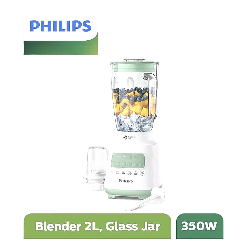 PHILIPS Blender Kaca Pro Blend HR 2222 Series 5000 4in1 2L 2 Liter Dry Mill 350w 350 Watt