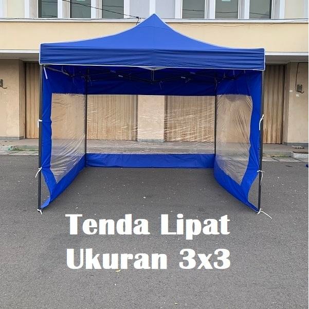 Tenda Lipat 3x3 Lengkap Dinding Mika