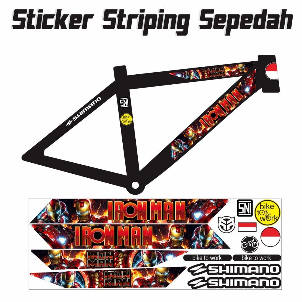VARIASI SEPEDAH / STIKER SEPEDAH / STRIPING SEPEDAH MOTIF TERBARU STIKER SEPEDAH