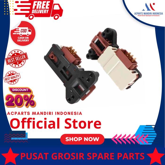 Door lock switch pintu mesin cuci Sharp front loading ESFL 1070S by Fusion part