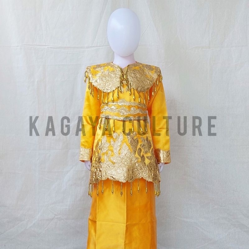JOVSHOP Baju Adat Minang Bordir Anak Perempuan TK - Baju Tari Bordir adat Minang TK - Baju Karnaval 