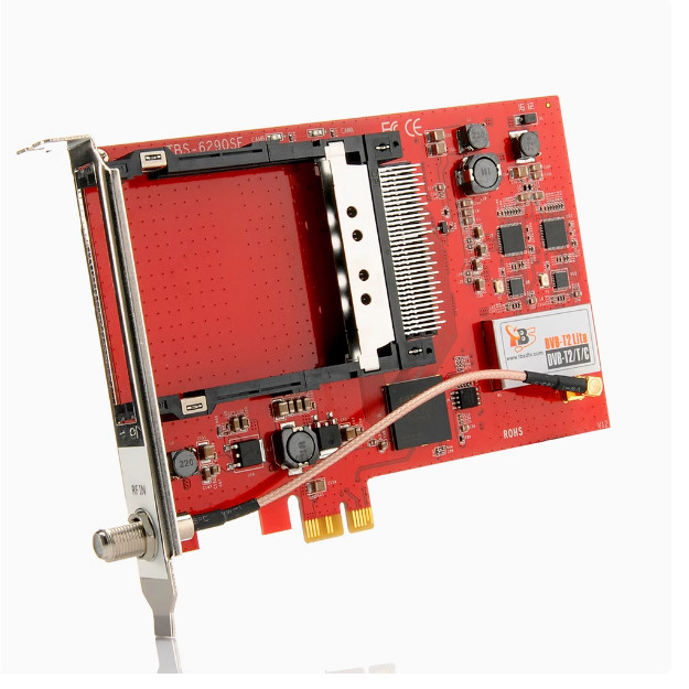 For TBS6290SE DVB-T2/T/C Dual Tuner Dual CI PCIe Card
