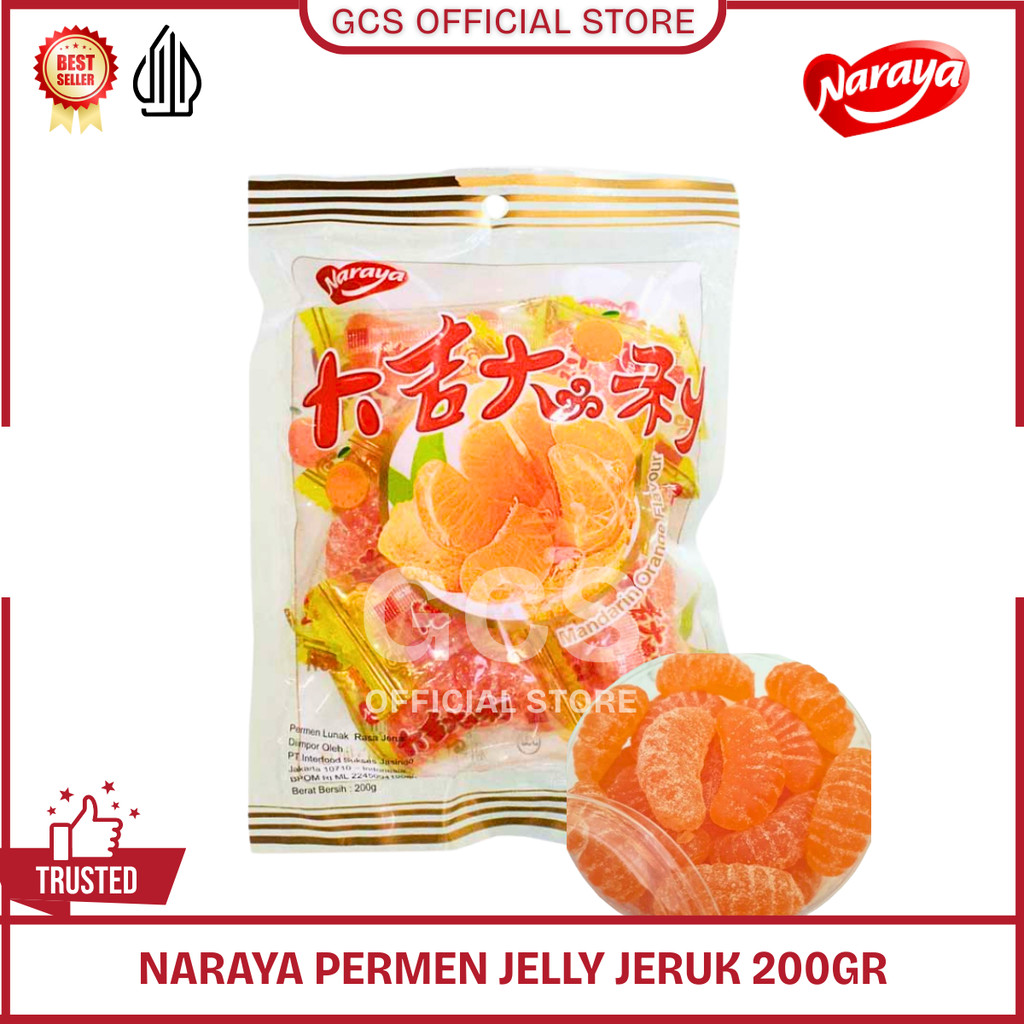 

Naraya Jelly Jeruk Mandarin Orange Candy 200gr HALAL