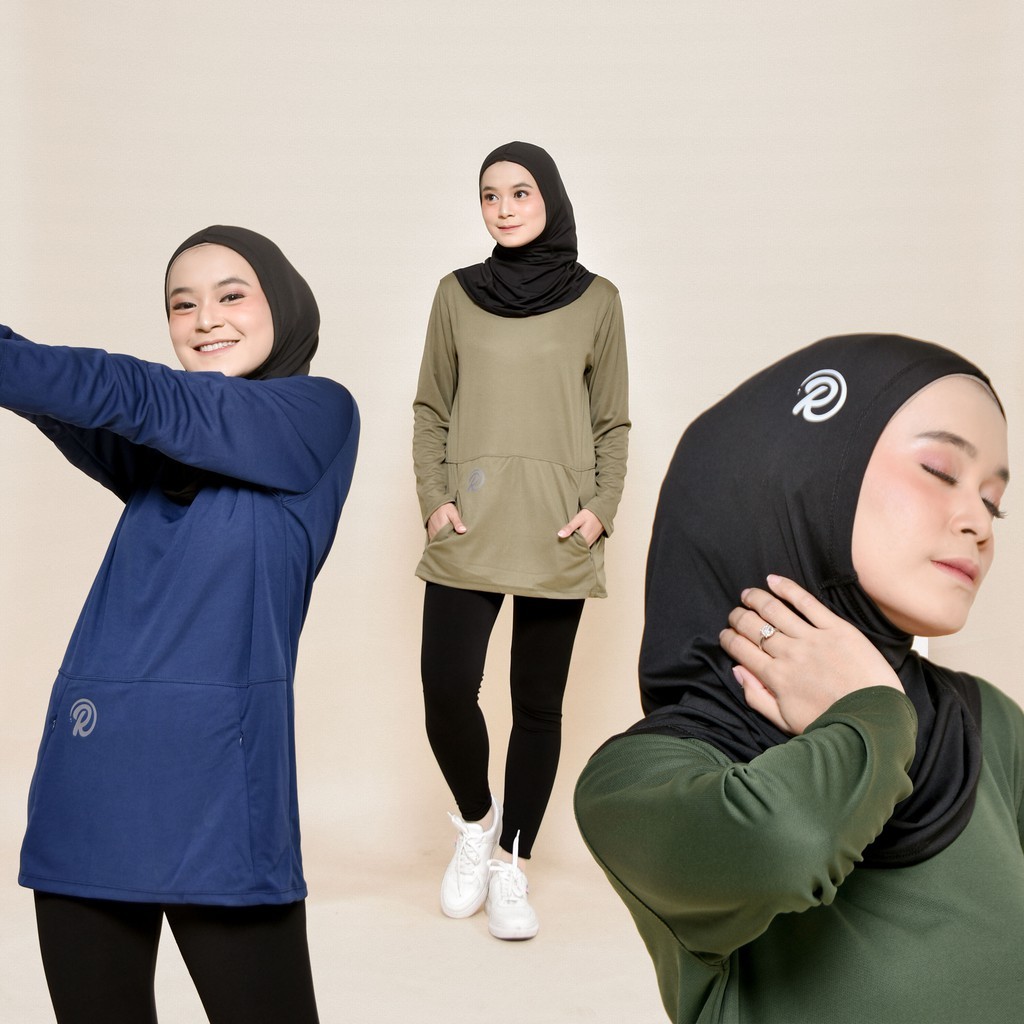 HAFERAMES  RedDee Baju Olahraga Wanita Muslim Dry Fit S-XL