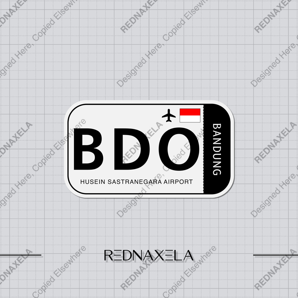 

Stiker Vinyl Husein Sastranegara Airport Code BDO Sign Sticker