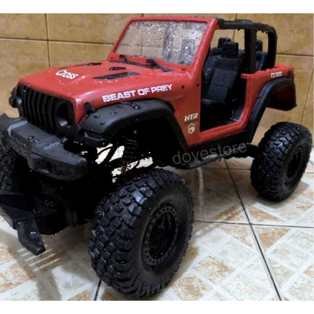Mainan Anak Mobil Remote Control Remote Kontrol Rock Crawler Off Road Jeep Wrangler Rubicon 1:8 2.4 
