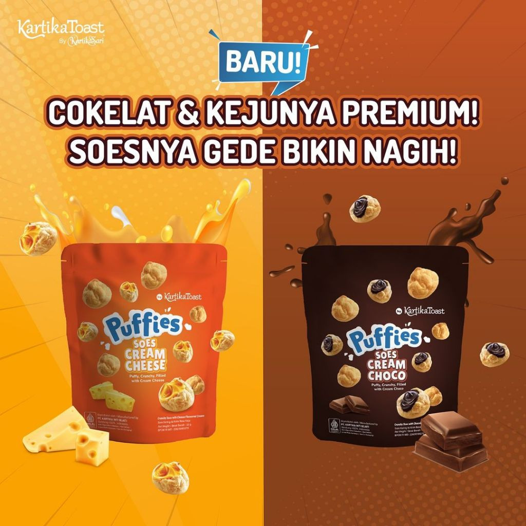 

Kartika Toast Puffies Soes Cream Aneka Rasa Pouch Besar