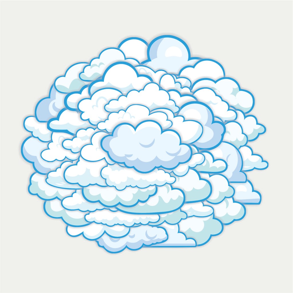 

Sticker Pack Stiker Awan Cerah | Sticker TUMBLR | Stiker LAPTOP KOPER HELM