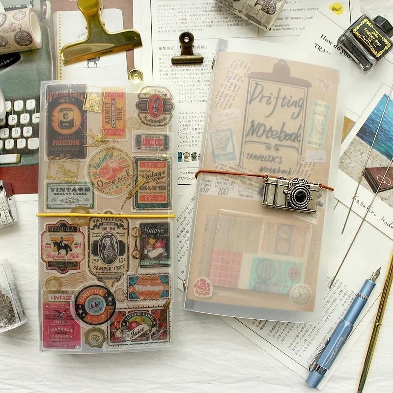 

Fromthenon PVC Travelers Notebook Filler Paper Folder Transparent File storage book Japanese stationery Office & School Supplies