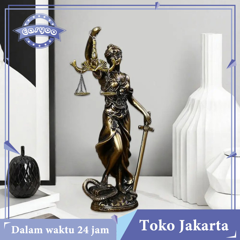 Pajangan Patung Dewi Keadilan 19cm Patung Hiasan Ruang Tamu Aesthetic