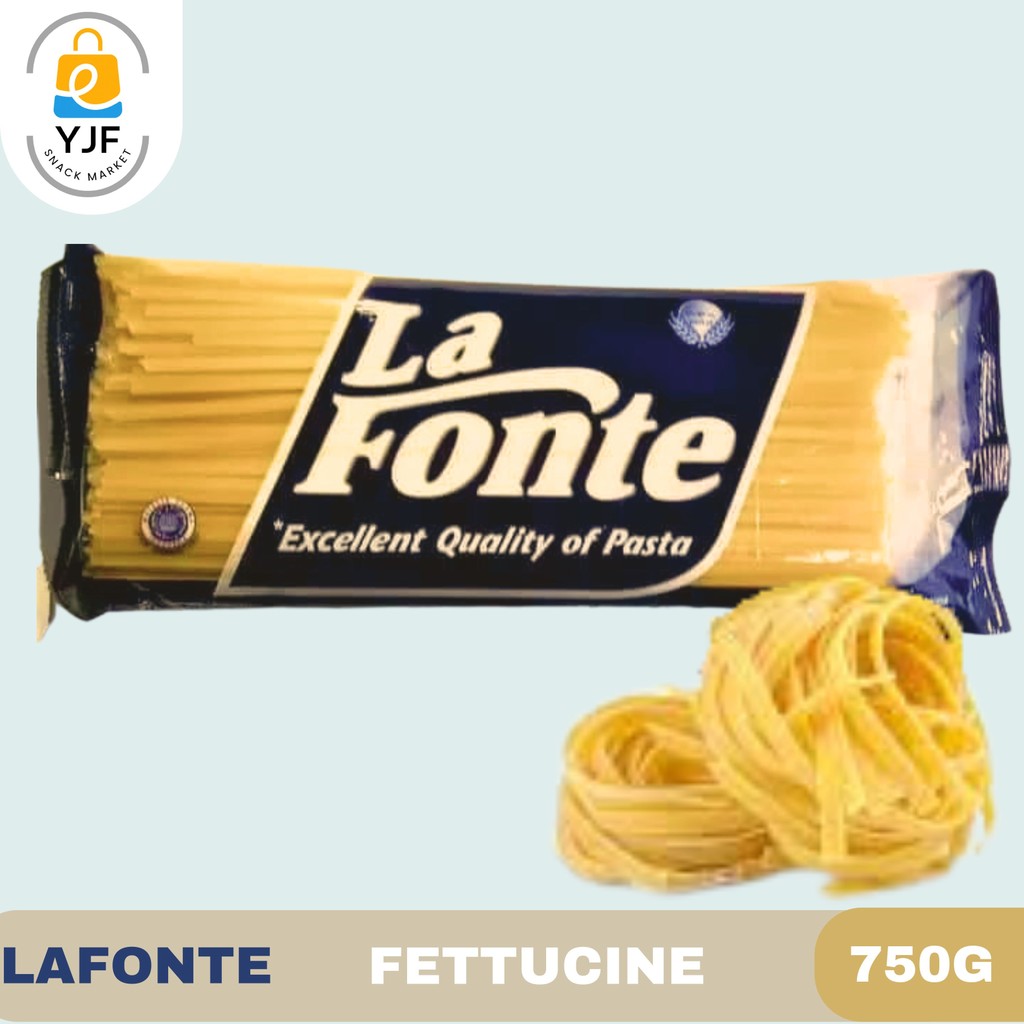 

Lafonte Fettucine Long / La Fonte / Fettucini Pasta / Instan Kemasan 750g