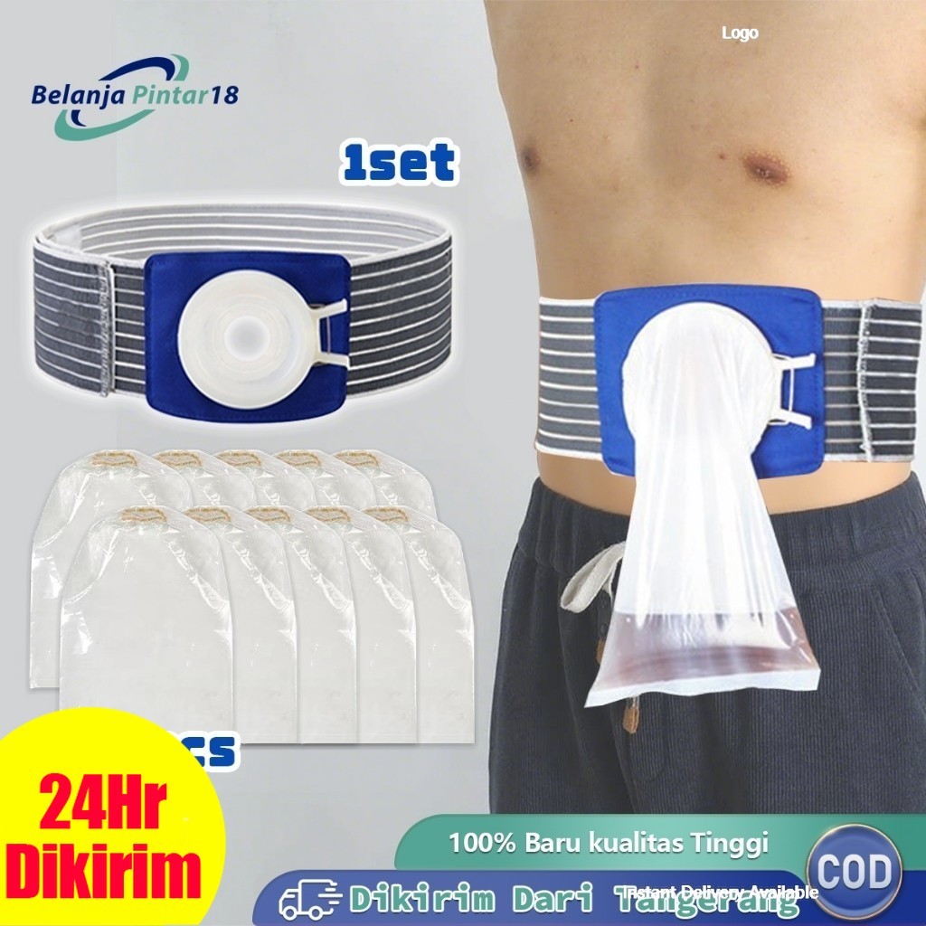 100pcs Ostomy Bag Dewasa Sabuk Colostomy Bag Kolostomi Bag Adjustable Kantong Colostomy Stoma Bag