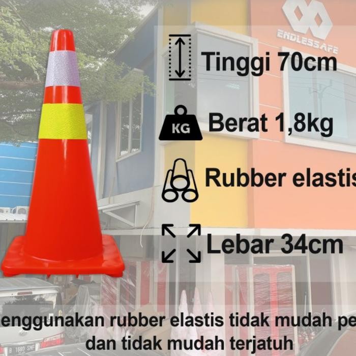 traffic cone 75 Best orange/ Kerucut Pembatas Jalan/ Kerucut Rubber