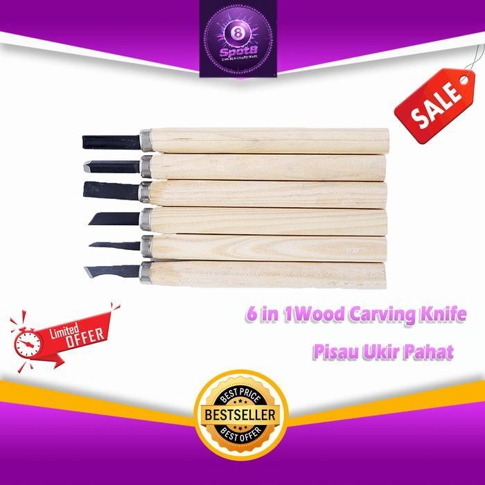 

Spot8Murah 6 in 1Wood Carving Knife Set Pisau Ukir Pahat Kerajinan Kayu DIY A061 - 6in1 A061