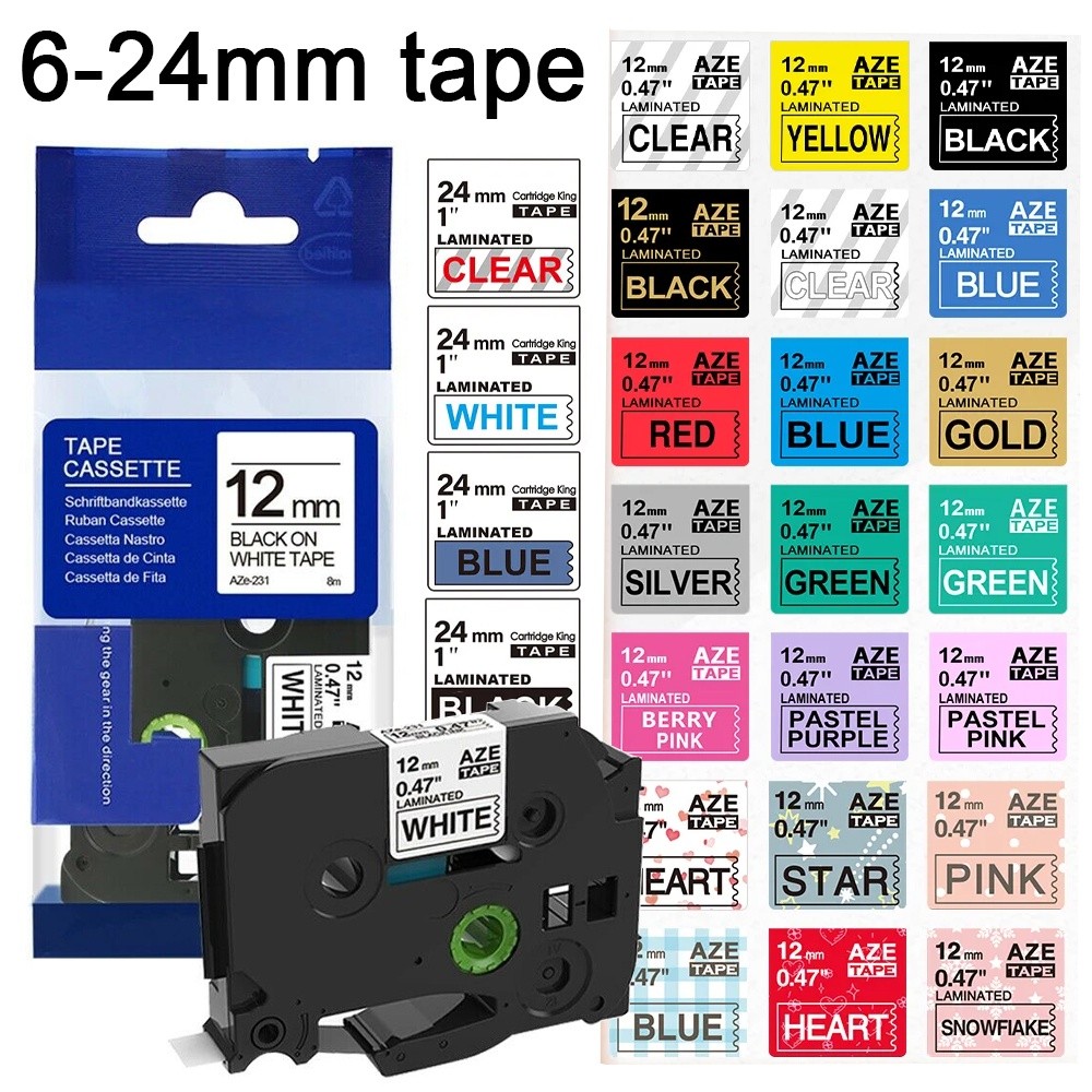 

CIDY 6mm tze-211 Compatible laminated tze 211 tze211 Black on white Label Tape tz-211 for p-touch printer tze-111