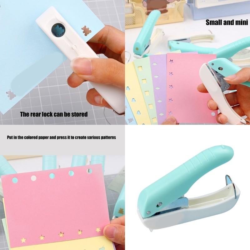 

VUVW Single Hole Puncher untuk Anak -anak Kegiatan Kegiatan Pembuatan Kartu Scrapbooking