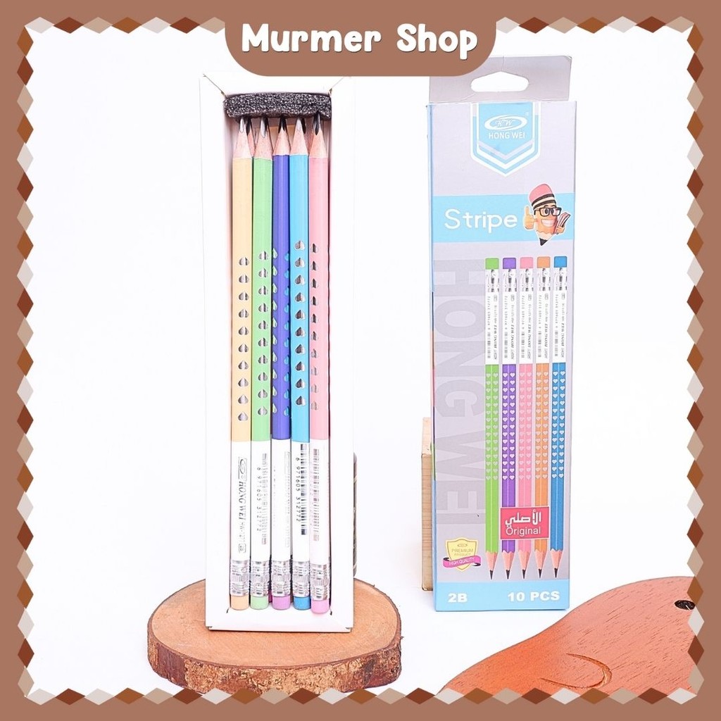 

Pensil Kayu Hong Wei Hati 2B Warna Warni Heart Love Pencil Kayu Grosir Bisa COD Sekolah Lucu Unik Raut Anak Tulis