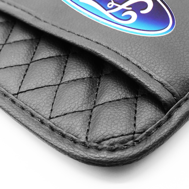 1Pcs Leather Car Door Seat Storage Bag Car Phone Organizer Sticker Accessories For Ford Mondeo Focus