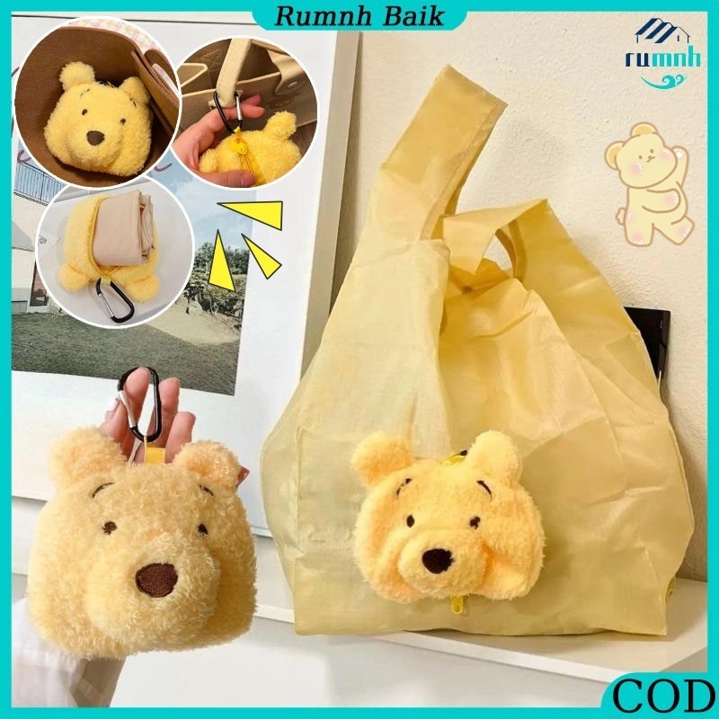 Tas Belanja Lipat Winnie The Pooh / Tas Belanja Lipat  / Tas Belanja Lipat Praktis  / Lucu Dan Kecil