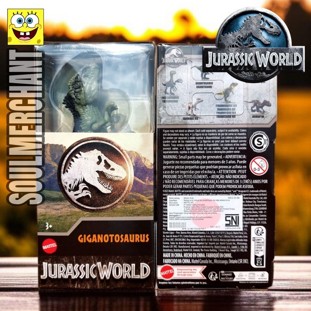 Jurassic World Giganotosaurus Mini Figure Dinosaurus Original Mattel