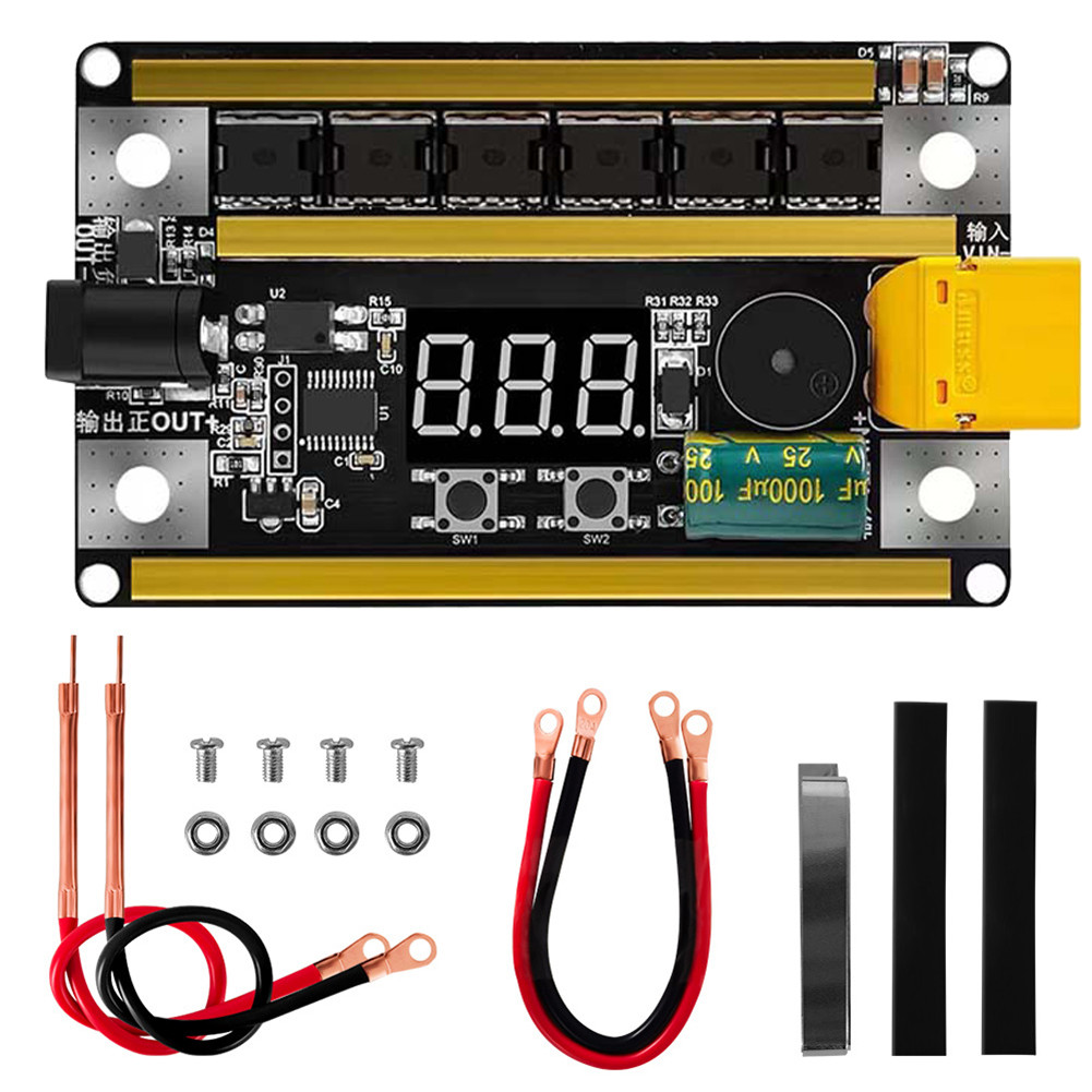 GX591 DIY Spot Welder Set Digital Tube Display 12V Spot Welder Control Board 99 Gears Adjustable 186